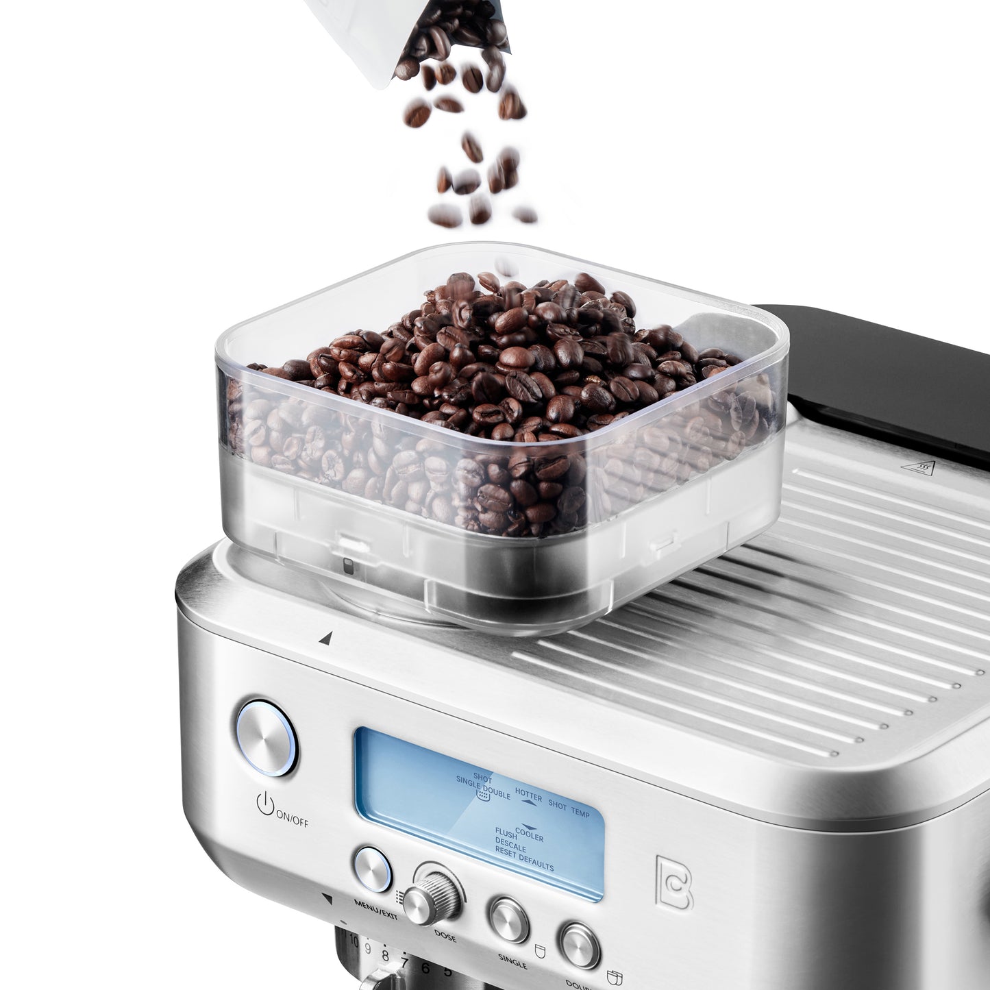 CASABREWS 5700Pro Espresso Machine with Grinder, Professional Coffee Maker with Milk Frother Steam Wand, Barista-Quality Cappuccino Latte Machine with LCD Display