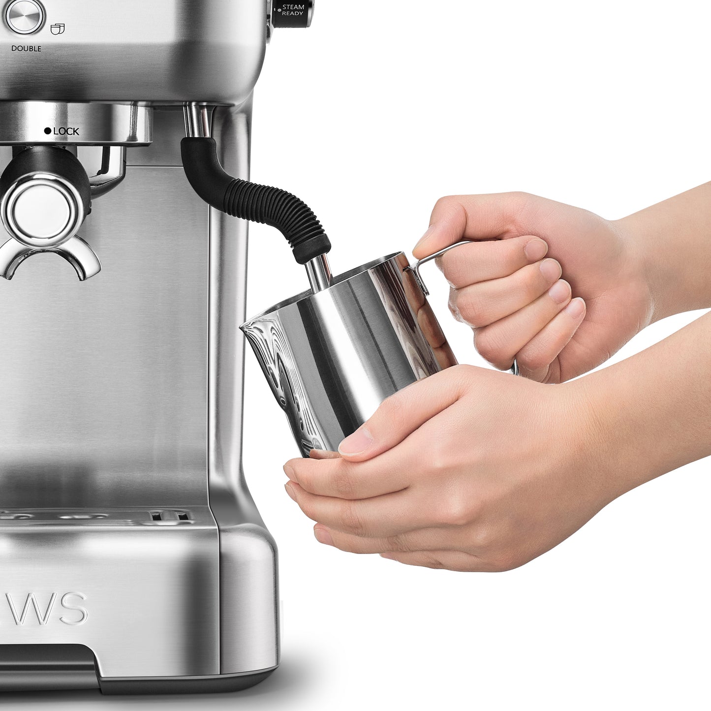 CASABREWS 5700Pro Espresso Machine with Grinder, Professional Coffee Maker with Milk Frother Steam Wand, Barista-Quality Cappuccino Latte Machine with LCD Display