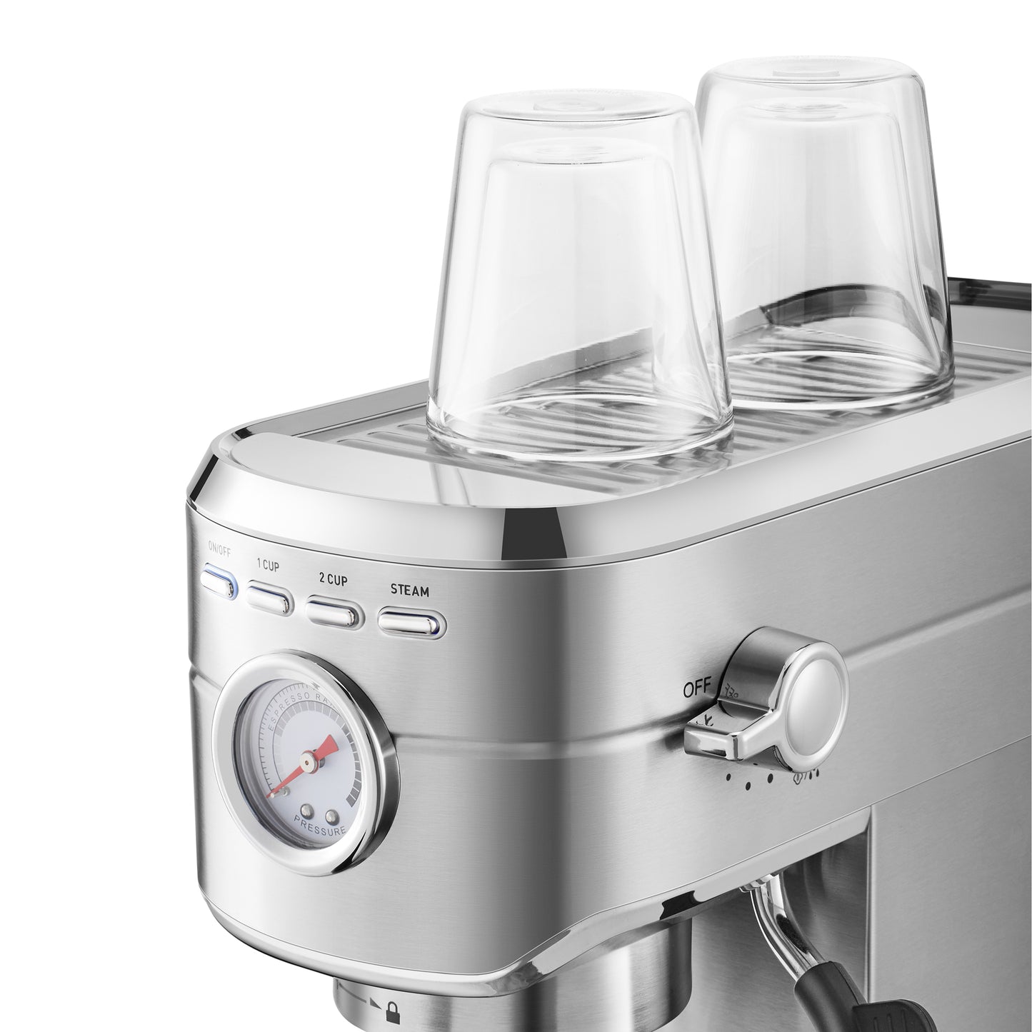 CASABREWS CM5418 Espresso Machine 20 Bar, Compact Espresso Maker with Steam Milk Frother, Stainless Steel Coffee Machine with 34oz Removable Water Tank