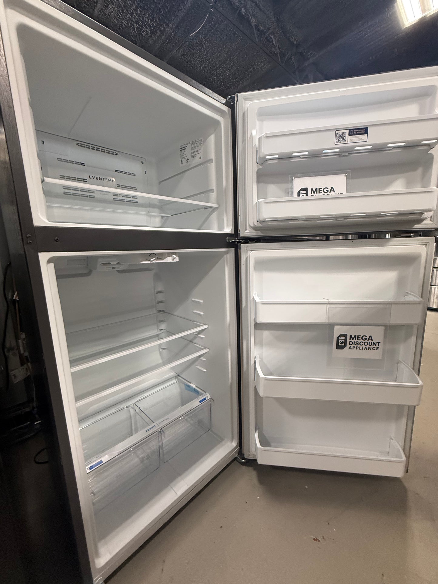 Frigidaire 20 Cu. Ft. Garage Ready Top Freezer Refrigerator FFHT2022AS
