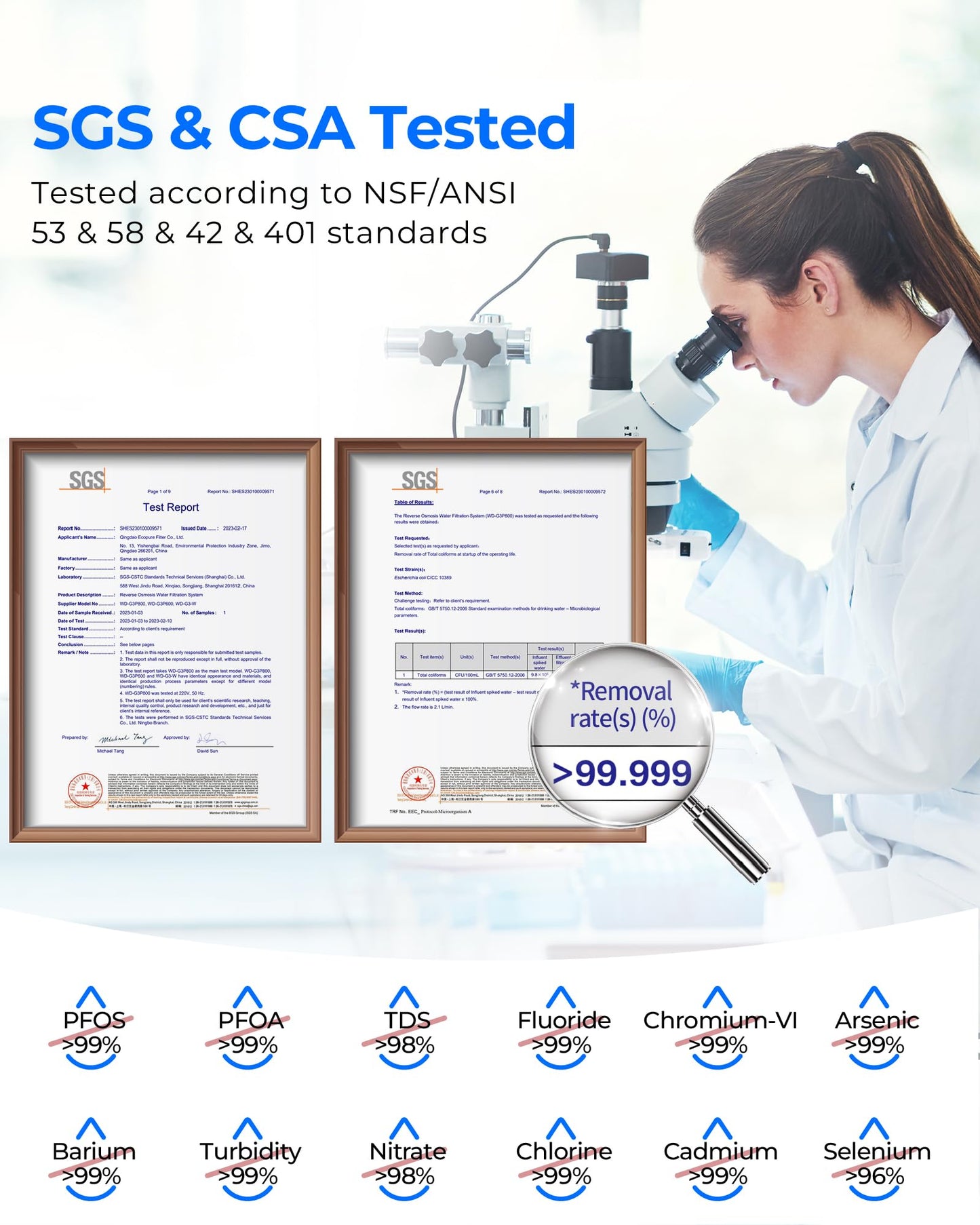 800 GPD Tankless RO System with UV Sterilizing Light - Waterdrop G3P800