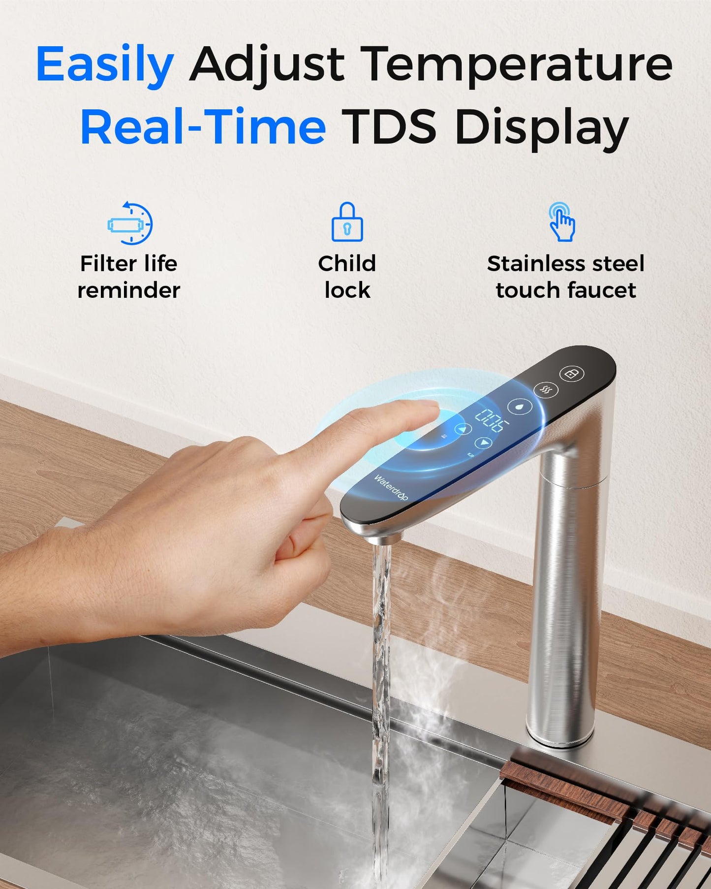 Waterdrop Instant Hot Water Dispenser, Reverse Osmosis System, K6