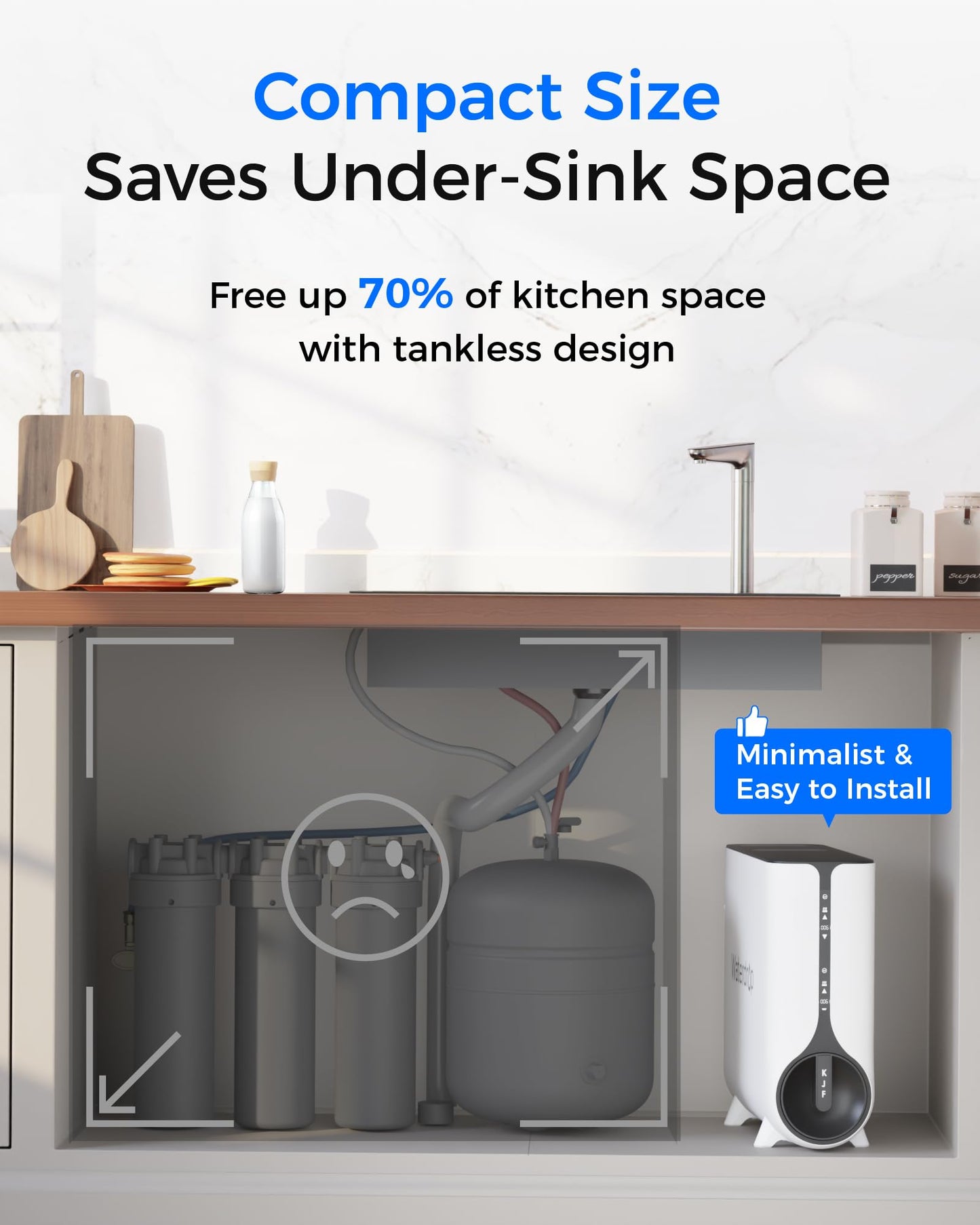 Waterdrop Instant Hot Water Dispenser, Reverse Osmosis System, K6