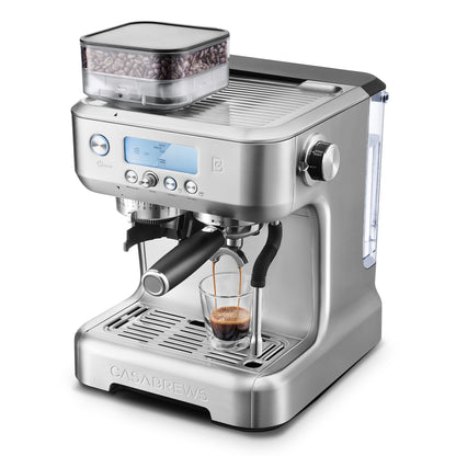 CASABREWS 5700Pro Espresso Machine with Grinder, Professional Coffee Maker with Milk Frother Steam Wand, Barista-Quality Cappuccino Latte Machine with LCD Display