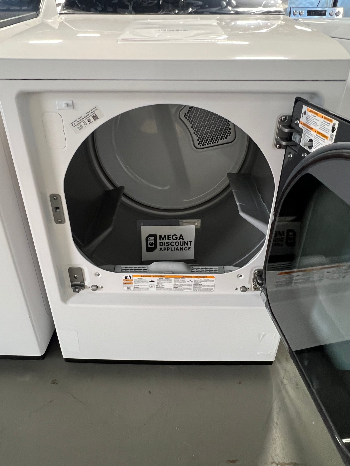 7.3 cu. ft. Ultra Large Capacity Rear Control Electric Dryer with LG EasyLoad™ Door and AI Sensing DLE8400WE