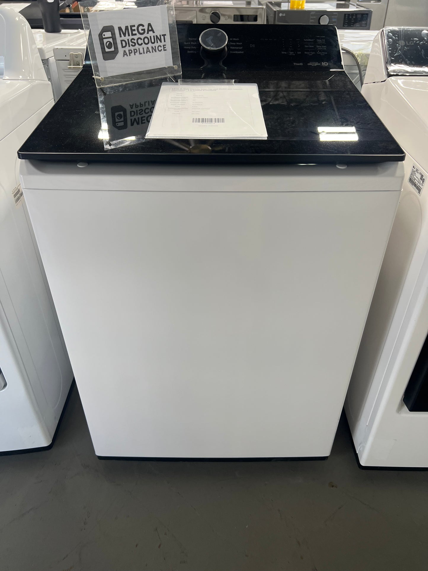 5.5 cu. ft. Mega Capacity Smart Top Load Washer with Impeller, EasyUnload™ & AI Sensing WT8400CW