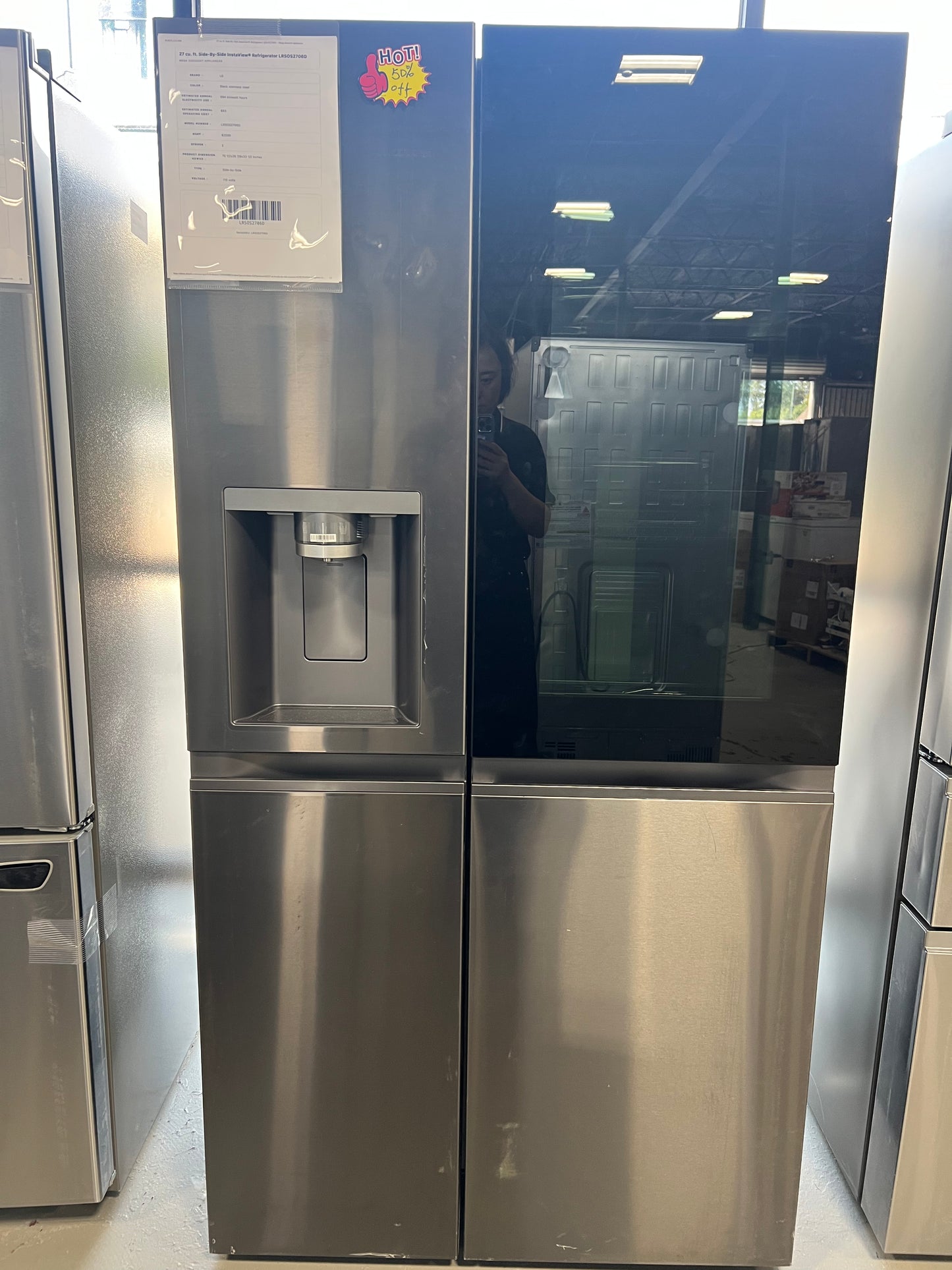 27 cu. ft. Side-By-Side InstaView® Refrigerator LRSOS2706D