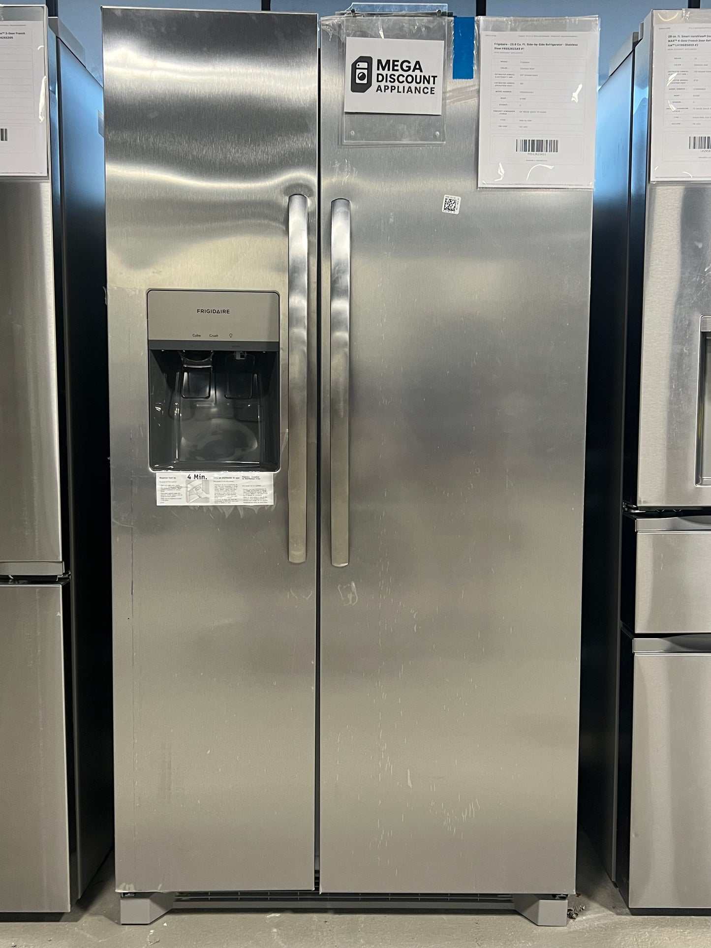 Frigidaire - 25.6 Cu. Ft. Side-by-Side Refrigerator - Stainless Steel FRSS2623AS #1